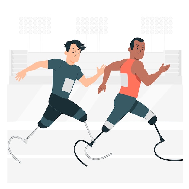 Free Vector paralympic athletics concept illustration