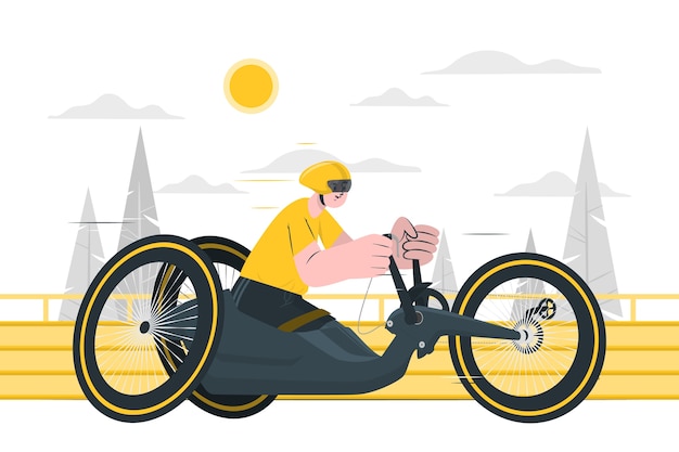 Free Vector paralympic cycling concept illustration