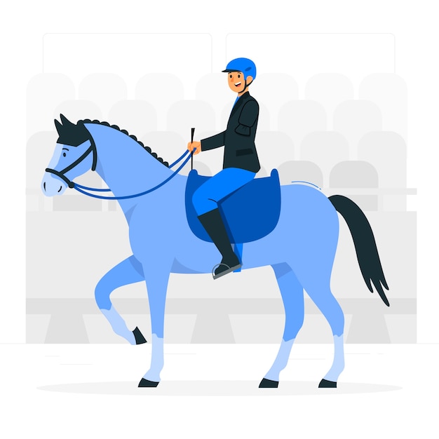 Free Vector paralympic equestrian concept illustration