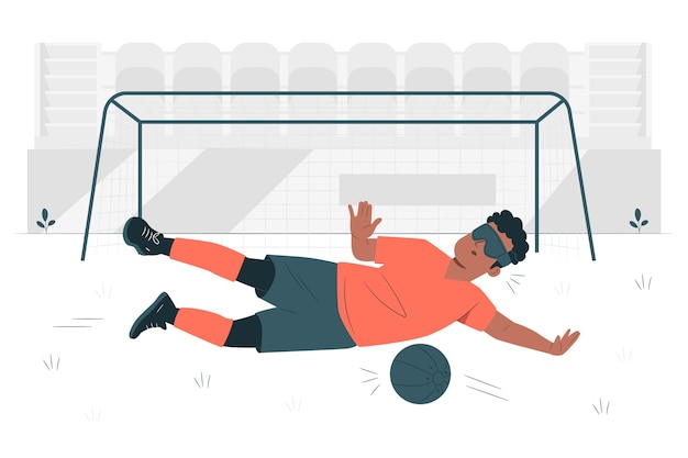 Free Vector paralympic goalball concept illustration