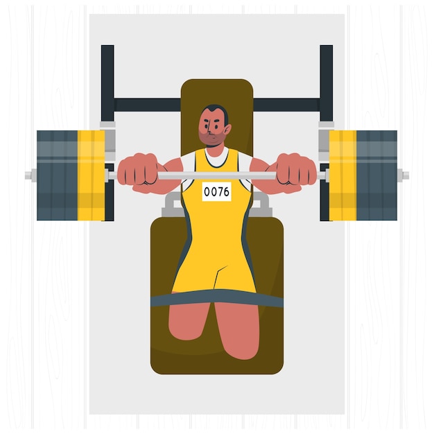 Free Vector paralympic powerlifting concept illustration