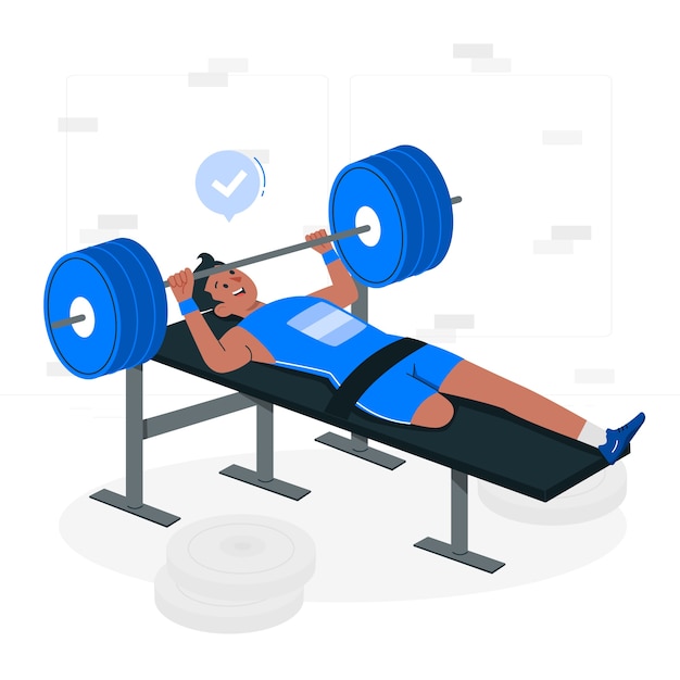 Free vector paralympic powerlifting concept illustration