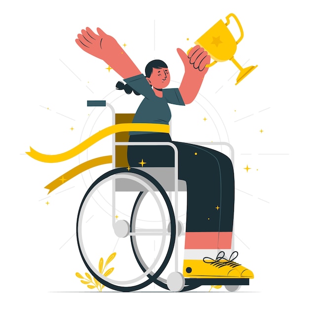 Free Vector paralympic winners podium illustration