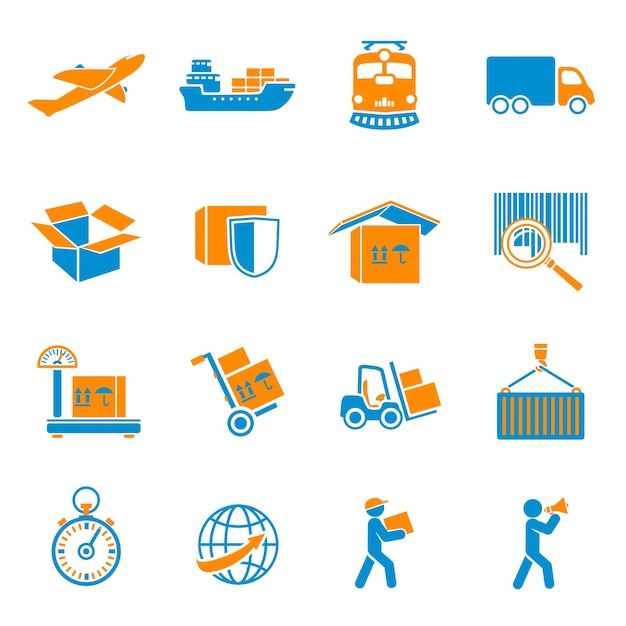 Parcel icons collection