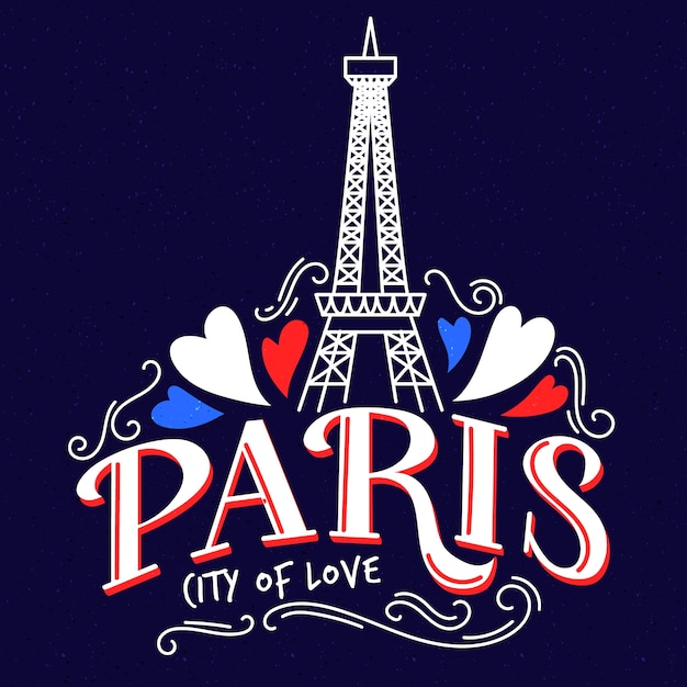 Paris city lettering