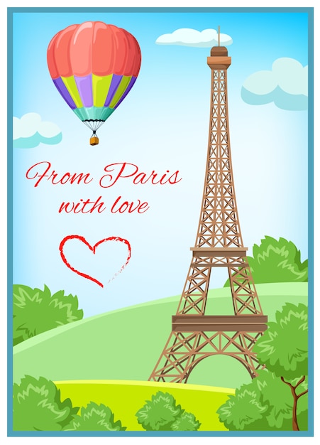 Free vector paris post card