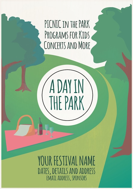 Free Vector park poster