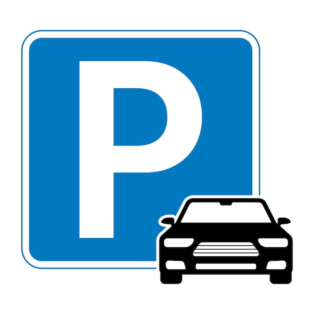 Free vector parking sign flat style