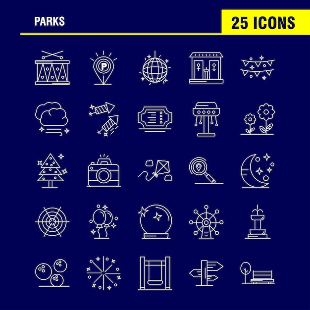 Parks Line Icons