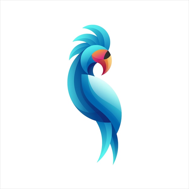 Free vector parrot gradient design vector