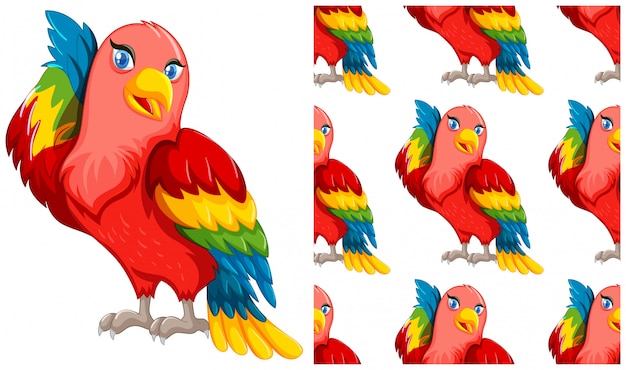 Free vector parrot isolated on white