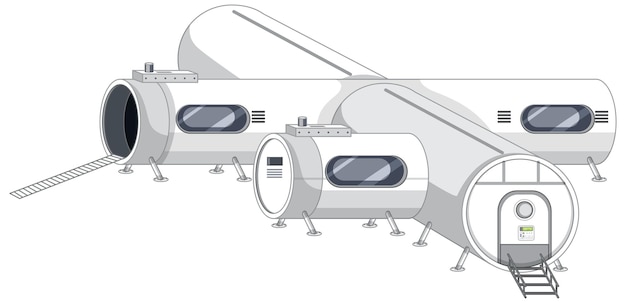 Free Vector part of space station isolated