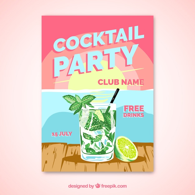 Party brochure with mojito