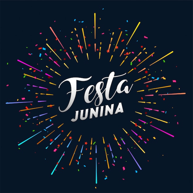 Party confetty bursting festa junina background