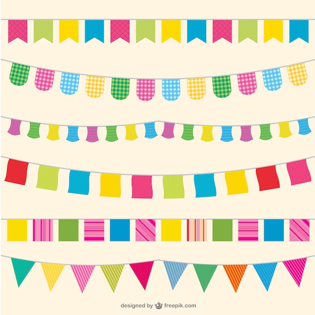 Party flags illustration