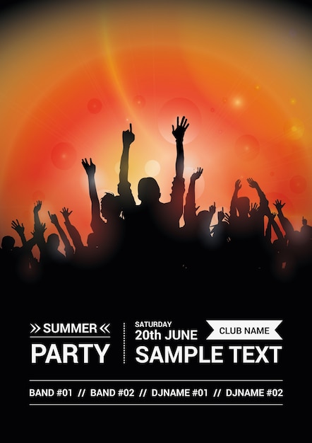 Free Vector party flyer template