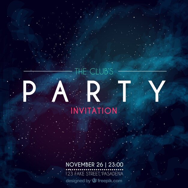 Party invitation, galactic style