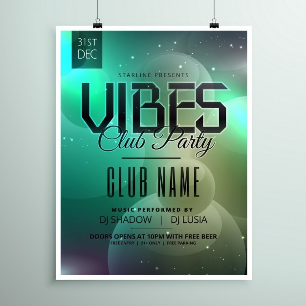 Free Vector party poster