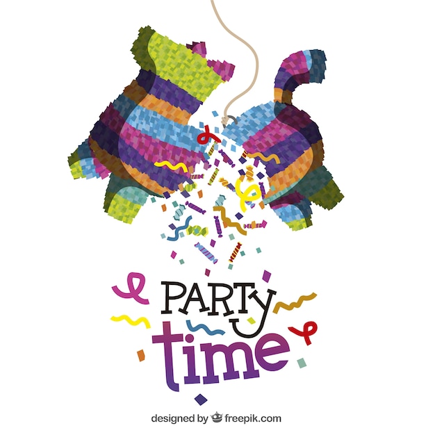 Free vector party time poster