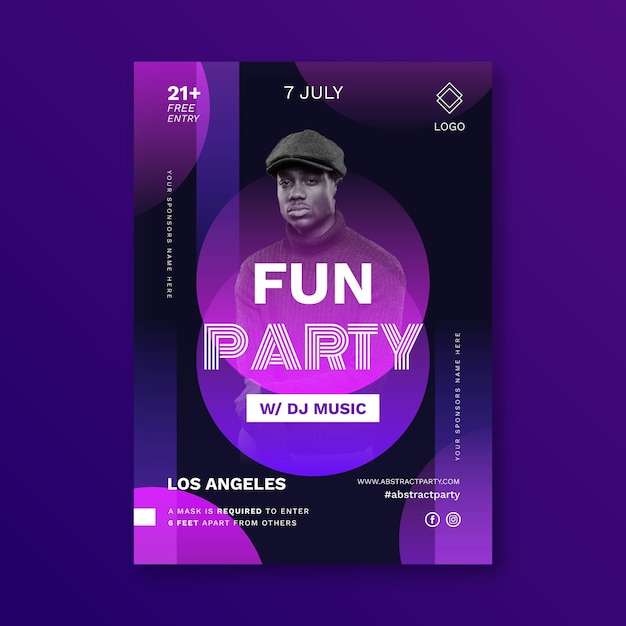 Free Vector party vertical poster template