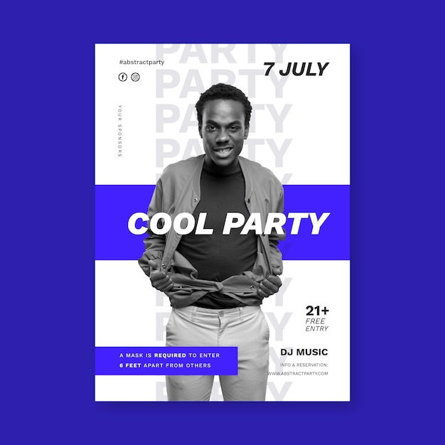 Party vertical poster template