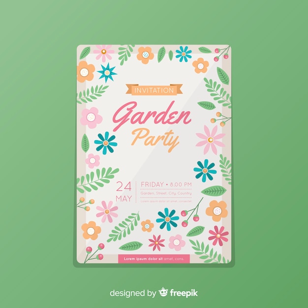 Pastel color spring party poster