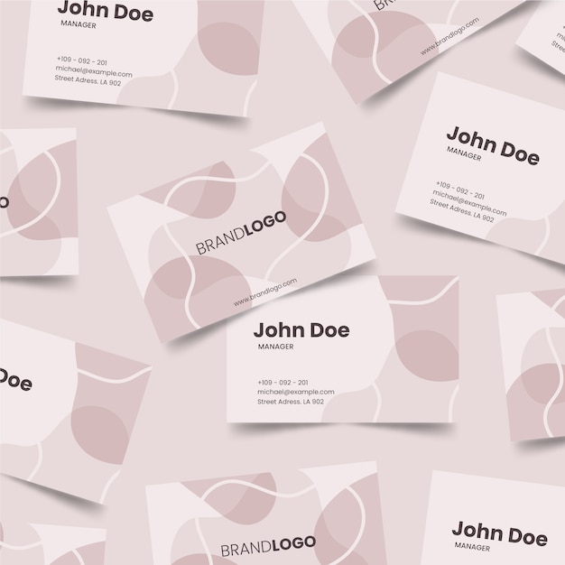 Free Vector pastel-colored stains on business card template