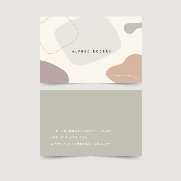 Pastel-coloured stains business card