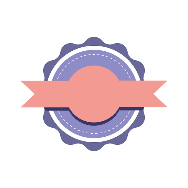 Free Vector pastel emblem badge design vector