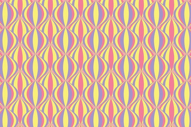 Pastel geometric groovy seamless pattern