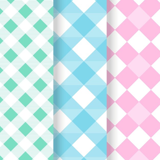 Pastel gingham pattern collection