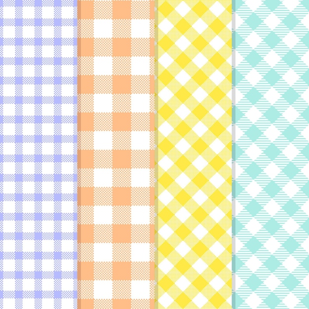 Pastel gingham pattern collection