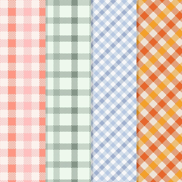 Pastel gingham pattern collection