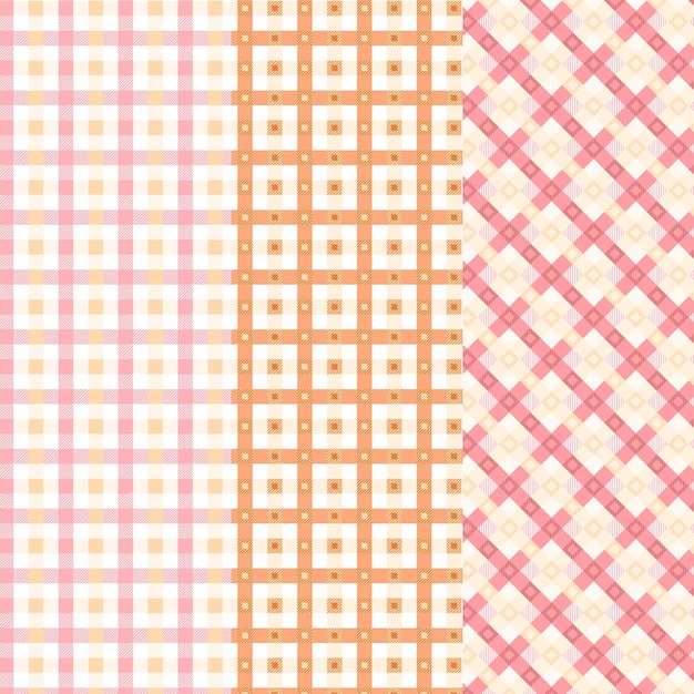 Pastel gingham pattern collection