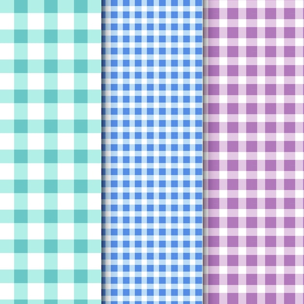 Pastel gingham pattern collection