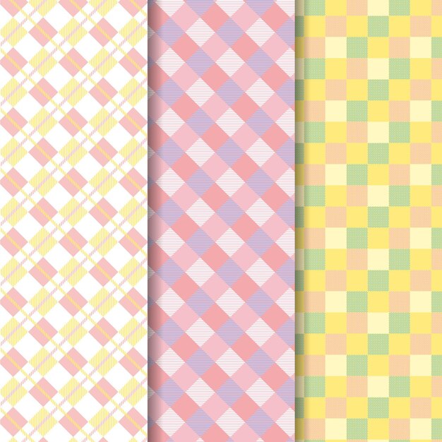 Pastel gingham pattern collection