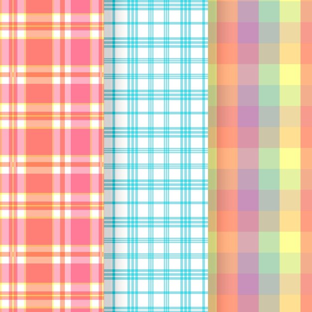 Pastel gingham pattern collection