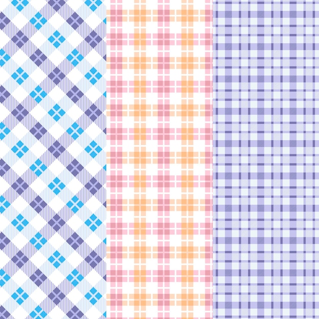 Pastel gingham pattern collection