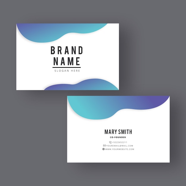 Pastel gradient business card template