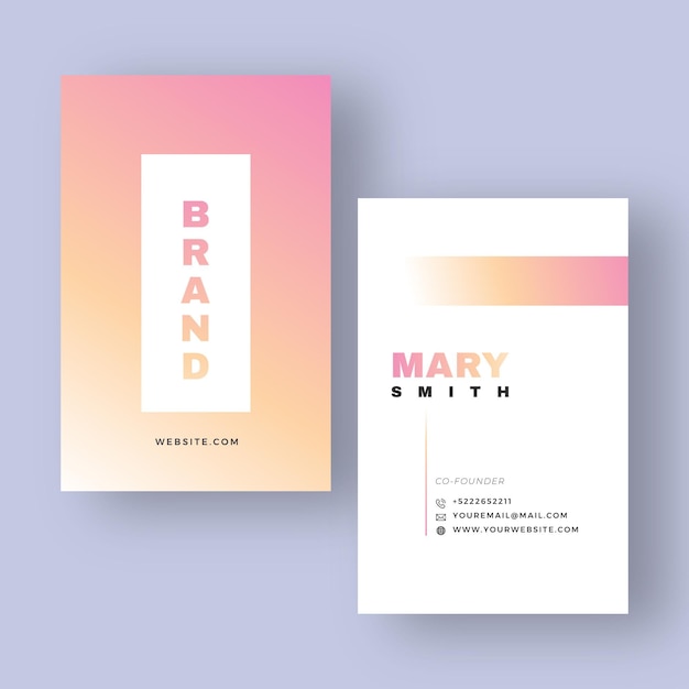 Free Vector pastel gradient business cards