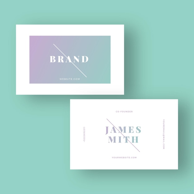 Free Vector pastel gradient business cards