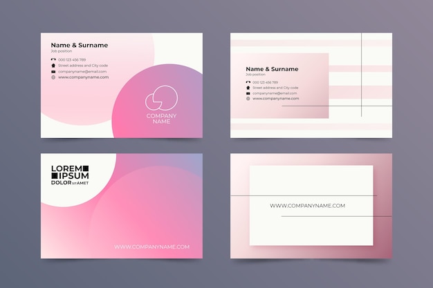 Free Vector pastel gradient business cards