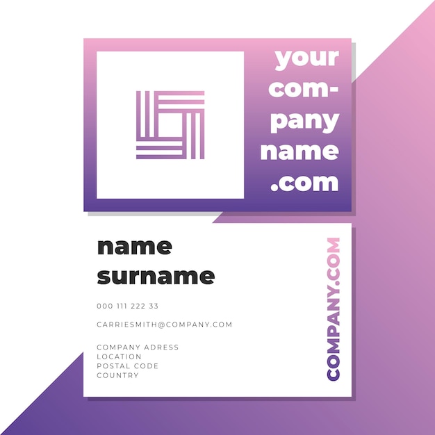 Pastel gradient business cards