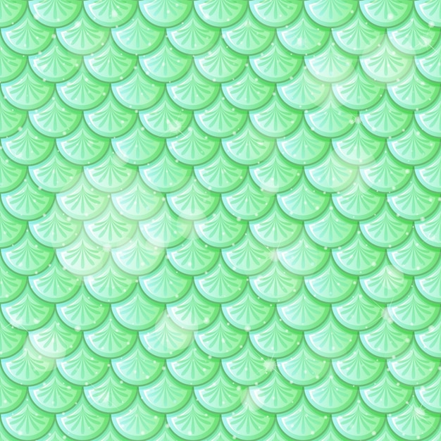 Free Vector pastel green fish scales seamless pattern