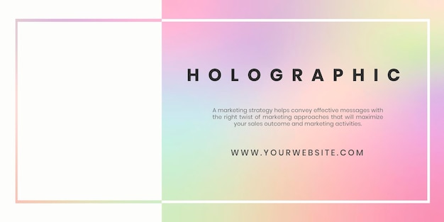 Pastel holographic pattern social template