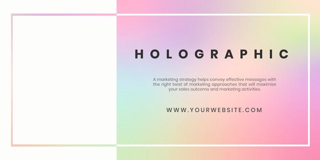 Pastel holographic pattern social template