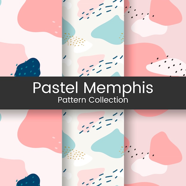 Free Vector pastel memphis pattern design vector