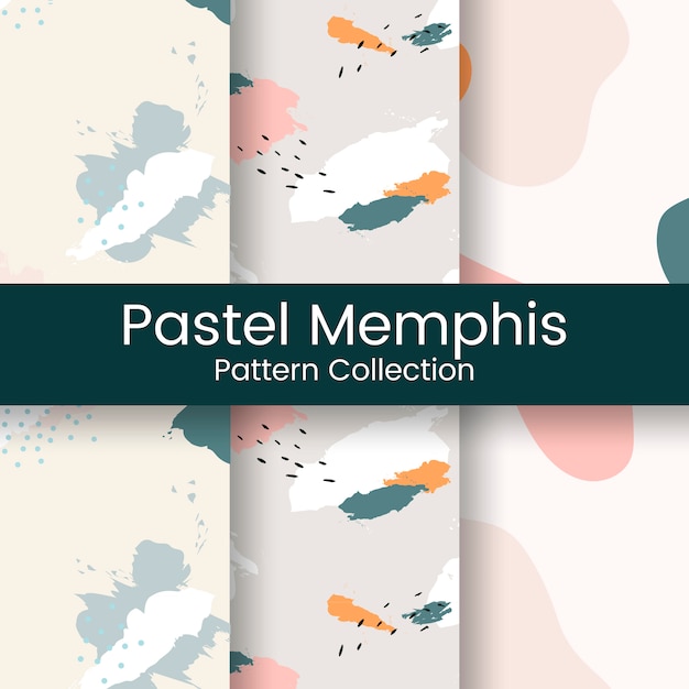 Free Vector pastel memphis pattern design vector