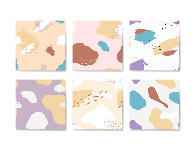 Pastel Memphis pattern design vector