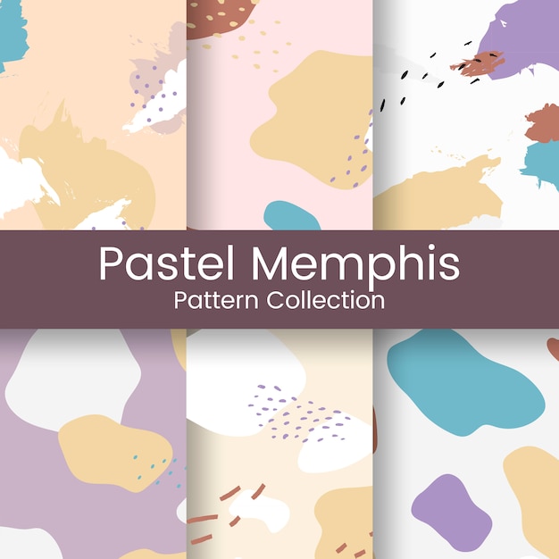 Pastel Memphis pattern design vector